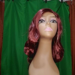 Reddish Brown Body Wave Wig, 16"
